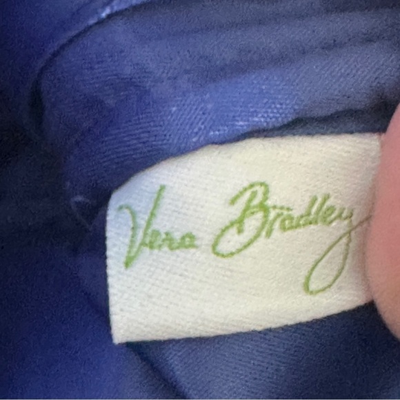 Vera Bradley tassel wristlet, Navy/Teal Art Plaid, two pockets, card holder - Picture 7 of 8